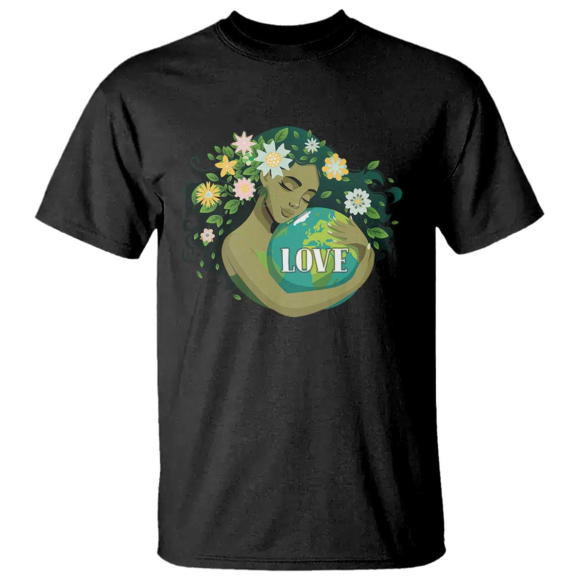 LOVE Mother Earth Day Save Our Planet Environment Green T Shirt TS11 Black Print Your Wear