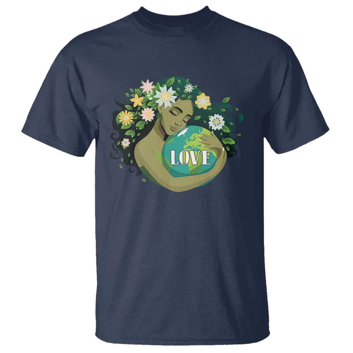 LOVE Mother Earth Day Save Our Planet Environment Green T Shirt TS11 Navy Print Your Wear