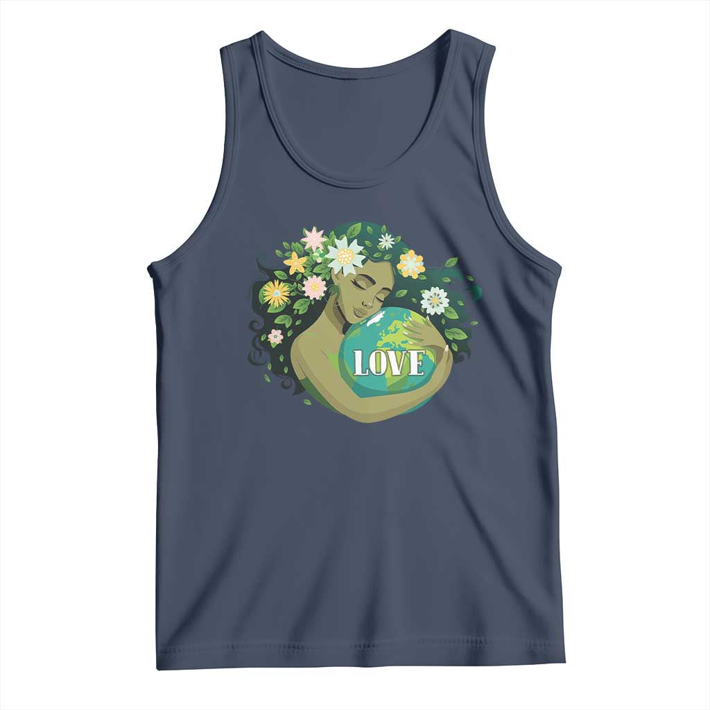 LOVE Mother Earth Day Save Our Planet Environment Green Tank Top TS11 Navy Print Your Wear