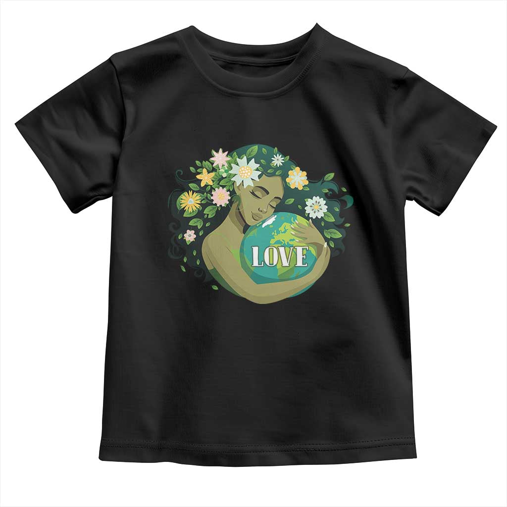 LOVE Mother Earth Day Save Our Planet Environment Green Toddler T Shirt TS11 Black Print Your Wear