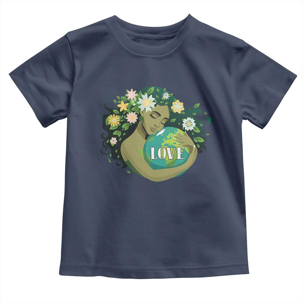 LOVE Mother Earth Day Save Our Planet Environment Green Toddler T Shirt TS11 Navy Print Your Wear