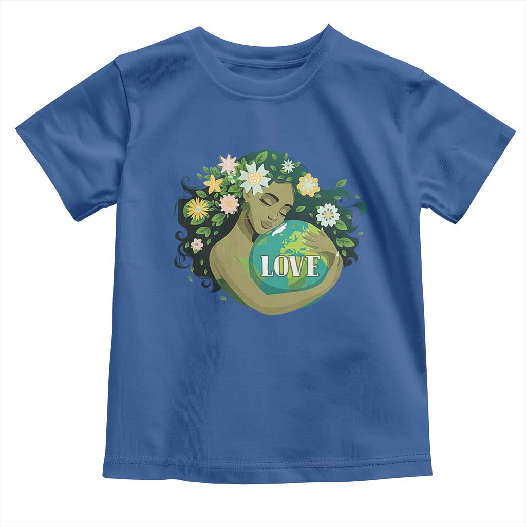 LOVE Mother Earth Day Save Our Planet Environment Green Toddler T Shirt TS11 Royal Blue Print Your Wear