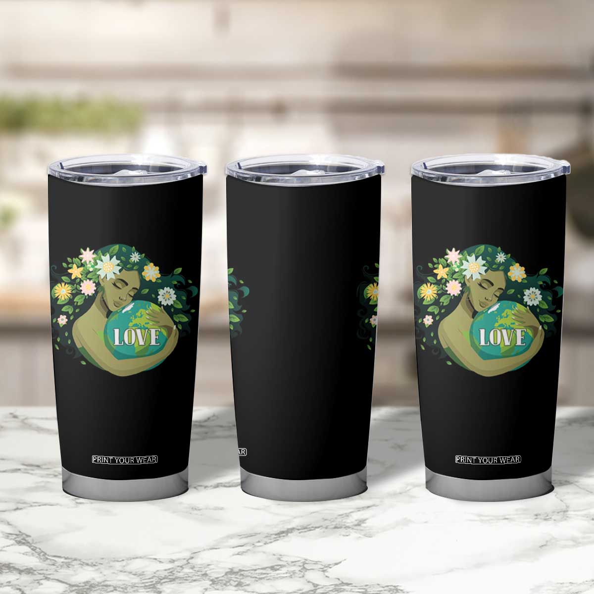 LOVE Mother Earth Day Save Our Planet Environment Green Tumbler Cup TS11 Print Your Wear