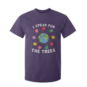 Funny Earth Day I Speak For The Trees Planet T Shirt For Kid Hippie TS11 Purple Print Your Wear