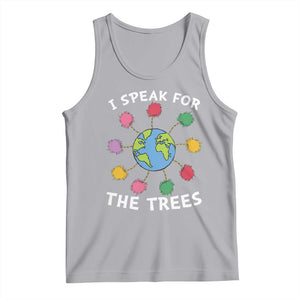 Funny Earth Day I Speak For The Trees Planet Tank Top Hippie TS11 Athletic Heather Print Your Wear