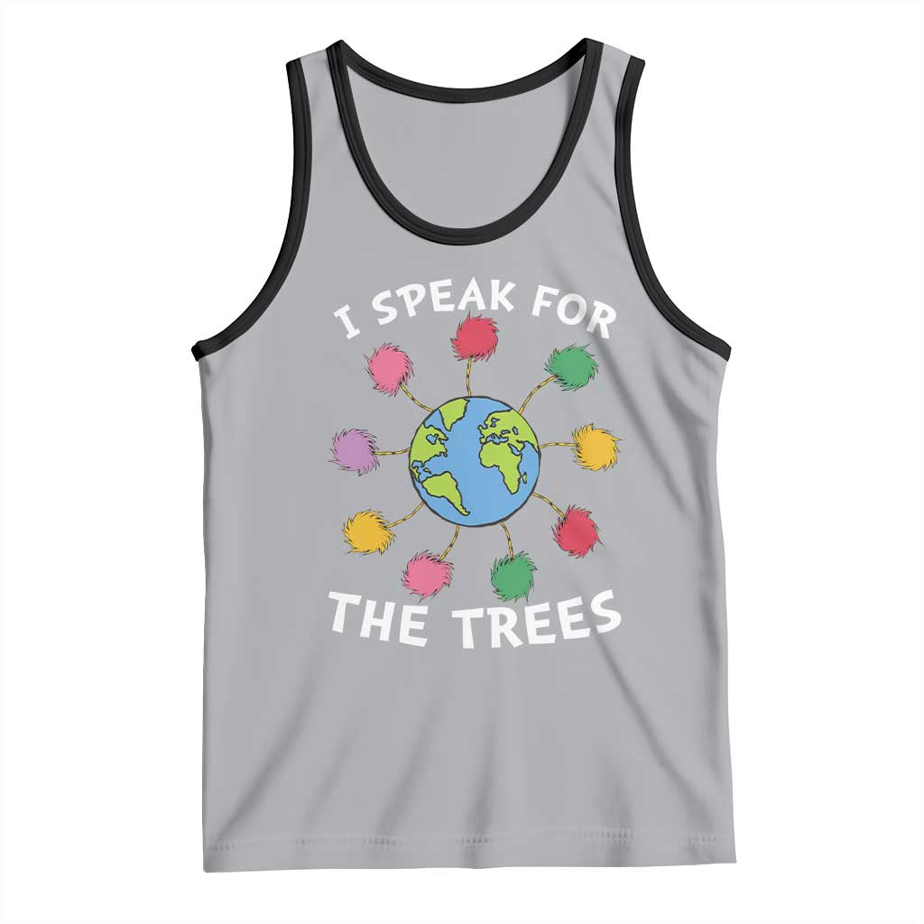Funny Earth Day I Speak For The Trees Planet Tank Top Hippie TS11 Athletic Heather Black Print Your Wear