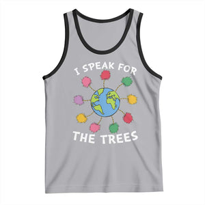 Funny Earth Day I Speak For The Trees Planet Tank Top Hippie TS11 Athletic Heather Black Print Your Wear