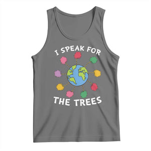 Funny Earth Day I Speak For The Trees Planet Tank Top Hippie TS11 Black Heather Print Your Wear