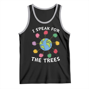 Funny Earth Day I Speak For The Trees Planet Tank Top Hippie TS11 Black Athletic Heather Print Your Wear