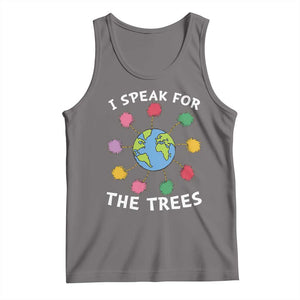 Funny Earth Day I Speak For The Trees Planet Tank Top Hippie TS11 Deep Heather Print Your Wear