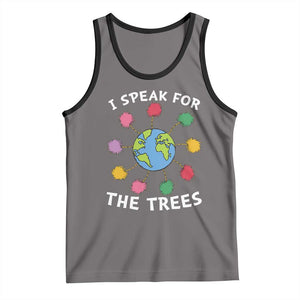 Funny Earth Day I Speak For The Trees Planet Tank Top Hippie TS11 Deep Heather Black Print Your Wear