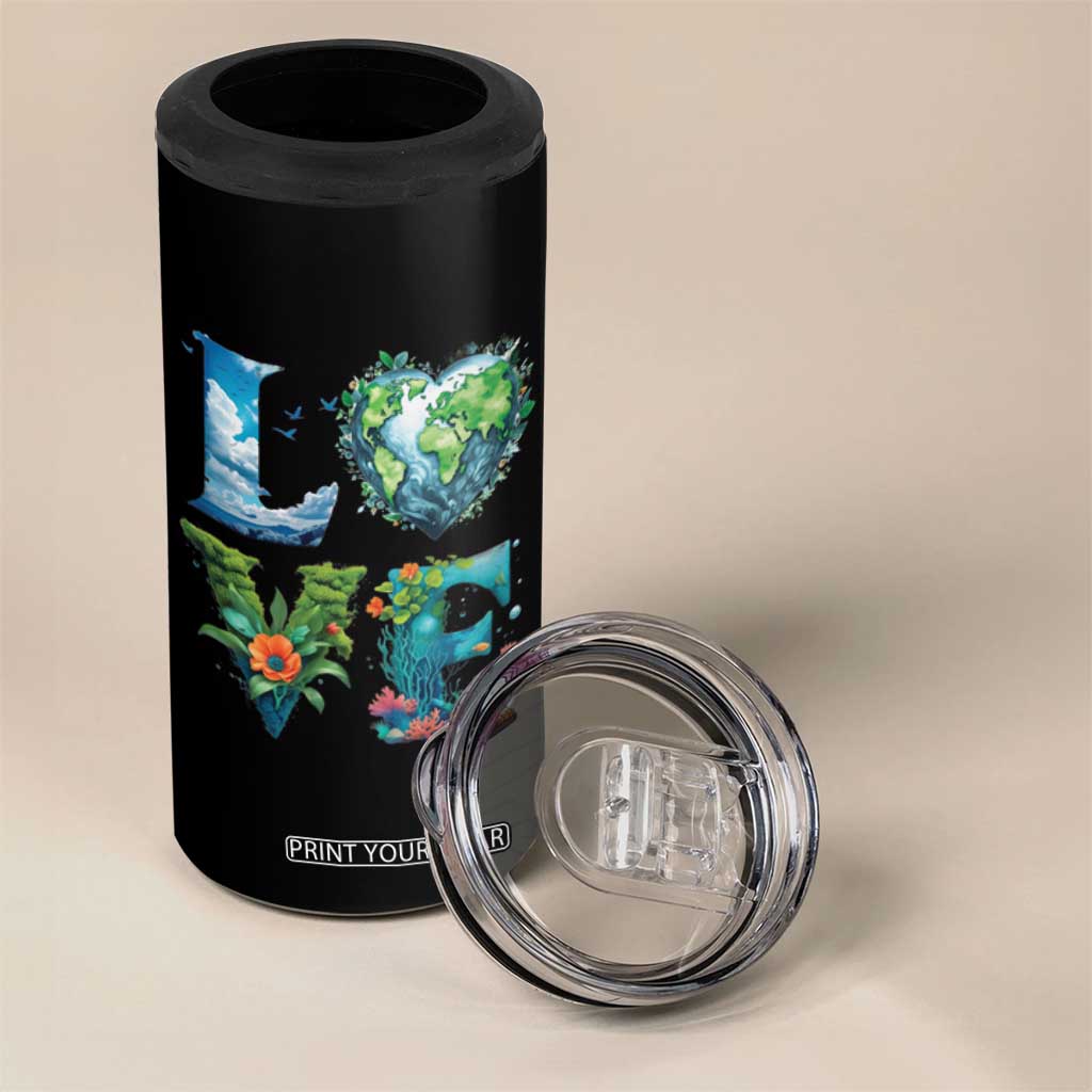 LOVE Planet Nature Anniversary Earth Day 4 in 1 Can Cooler Tumbler TS11 Print Your Wear