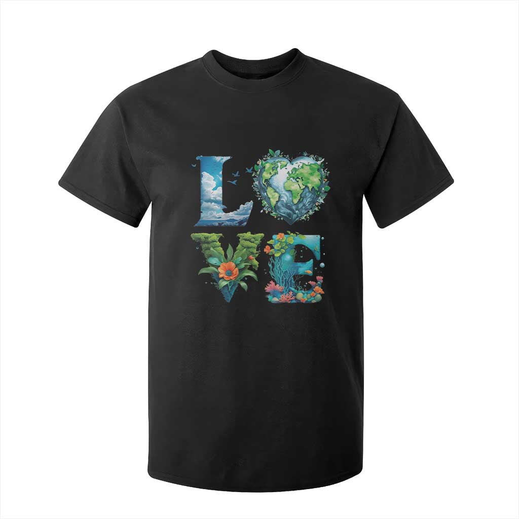 LOVE Planet Nature Anniversary Earth Day T Shirt For Kid TS11 Black Print Your Wear