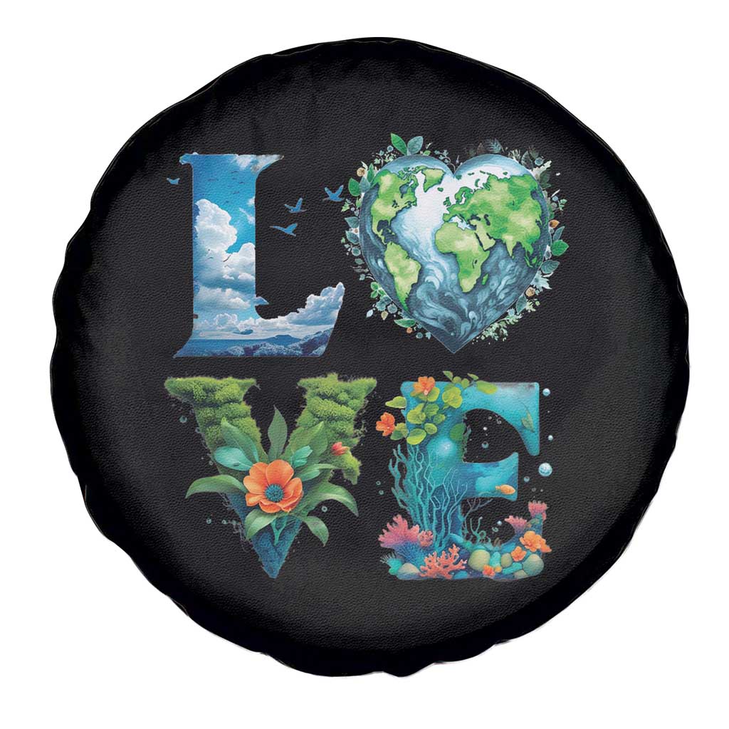 LOVE Planet Nature Anniversary Earth Day Spare Tire Cover TS11 Print Your Wear