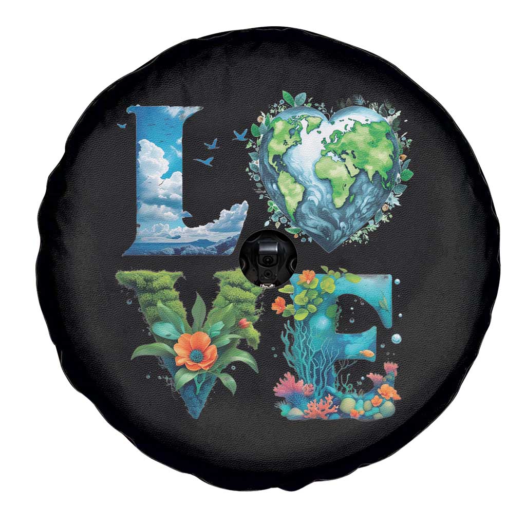 LOVE Planet Nature Anniversary Earth Day Spare Tire Cover TS11 Print Your Wear