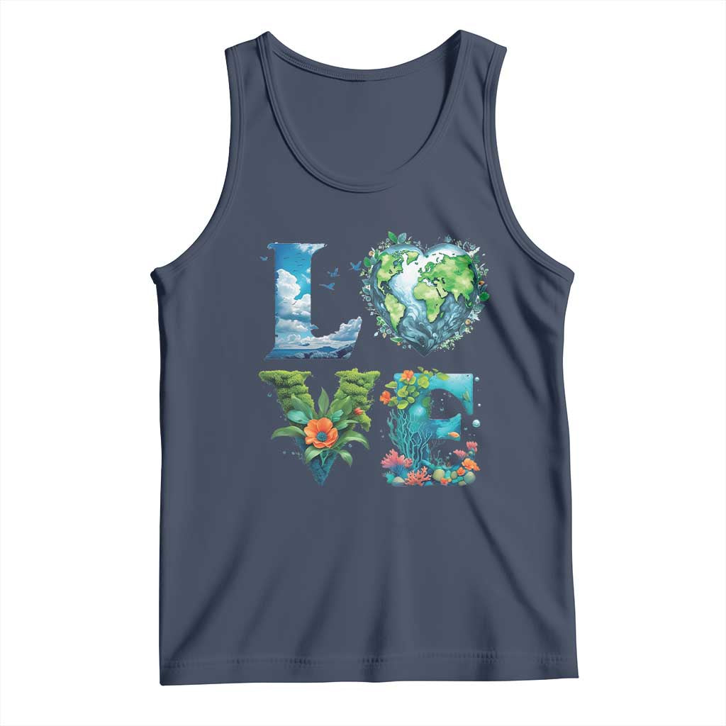 LOVE Planet Nature Anniversary Earth Day Tank Top TS11 Navy Print Your Wear