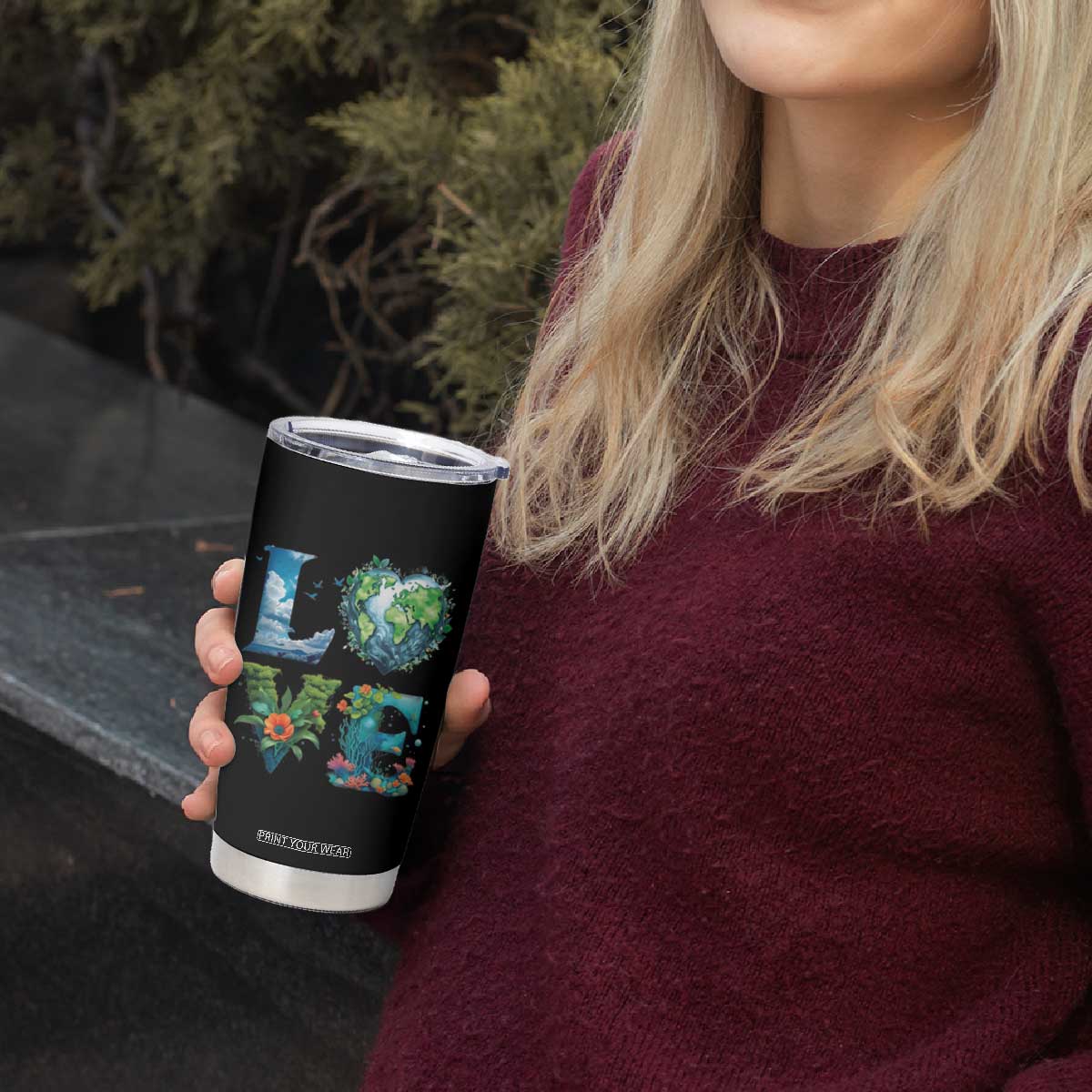 LOVE Planet Nature Anniversary Earth Day Tumbler Cup TS11 Print Your Wear
