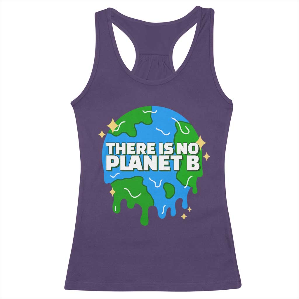 Funny Earth Day There Is No Planet B Racerback Tank Top TS11 Purple Print Your Wear