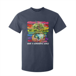 And I Think To Myself What A Wonderful World Earth Day T Shirt For Kid TS11 Navy Print Your Wear