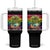 And I Think To Myself What A Wonderful World Earth Day Tumbler With Handle TS11 One Size: 40 oz Black Print Your Wear