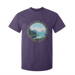 Earth Day T Shirt For Kid Save The Bees Plant More Trees Clean The Seas TS11 Purple Print Your Wear