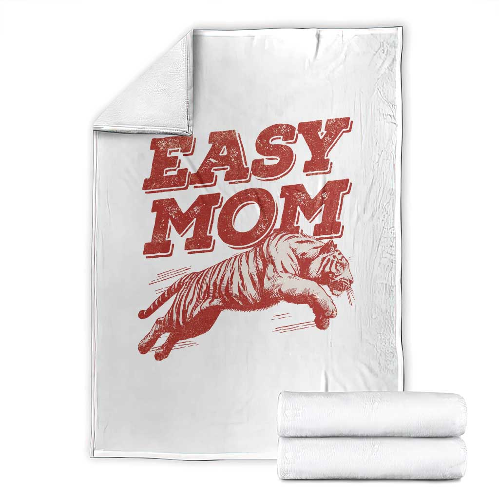 Easy Tiger Mom Throw Blanket Vintage Boho Distressed Aesthetic Mother's Day Gifts TS11 White Print Your Wear
