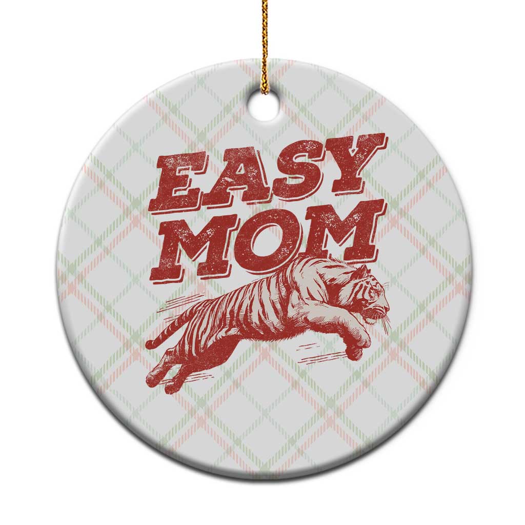 Easy Tiger Mom Ceramic Ornament Vintage Boho Distressed Aesthetic Mother's Day Gifts TS11 1pc Christmas Plaid Print Your Wear