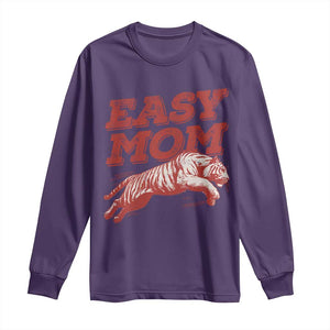 Easy Tiger Mom Long Sleeve Shirt Vintage Boho Distressed Aesthetic Mother's Day Gifts TS11 Purple Print Your Wear