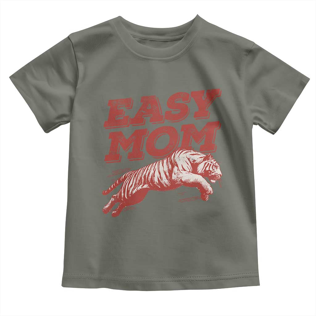 Easy Tiger Mom Toddler T Shirt Vintage Boho Distressed Aesthetic Mother's Day Gifts TS11 Military Green Print Your Wear