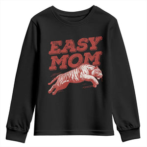 Easy Tiger Mom Youth Sweatshirt Vintage Boho Distressed Aesthetic Mother's Day Gifts TS11 Black Print Your Wear