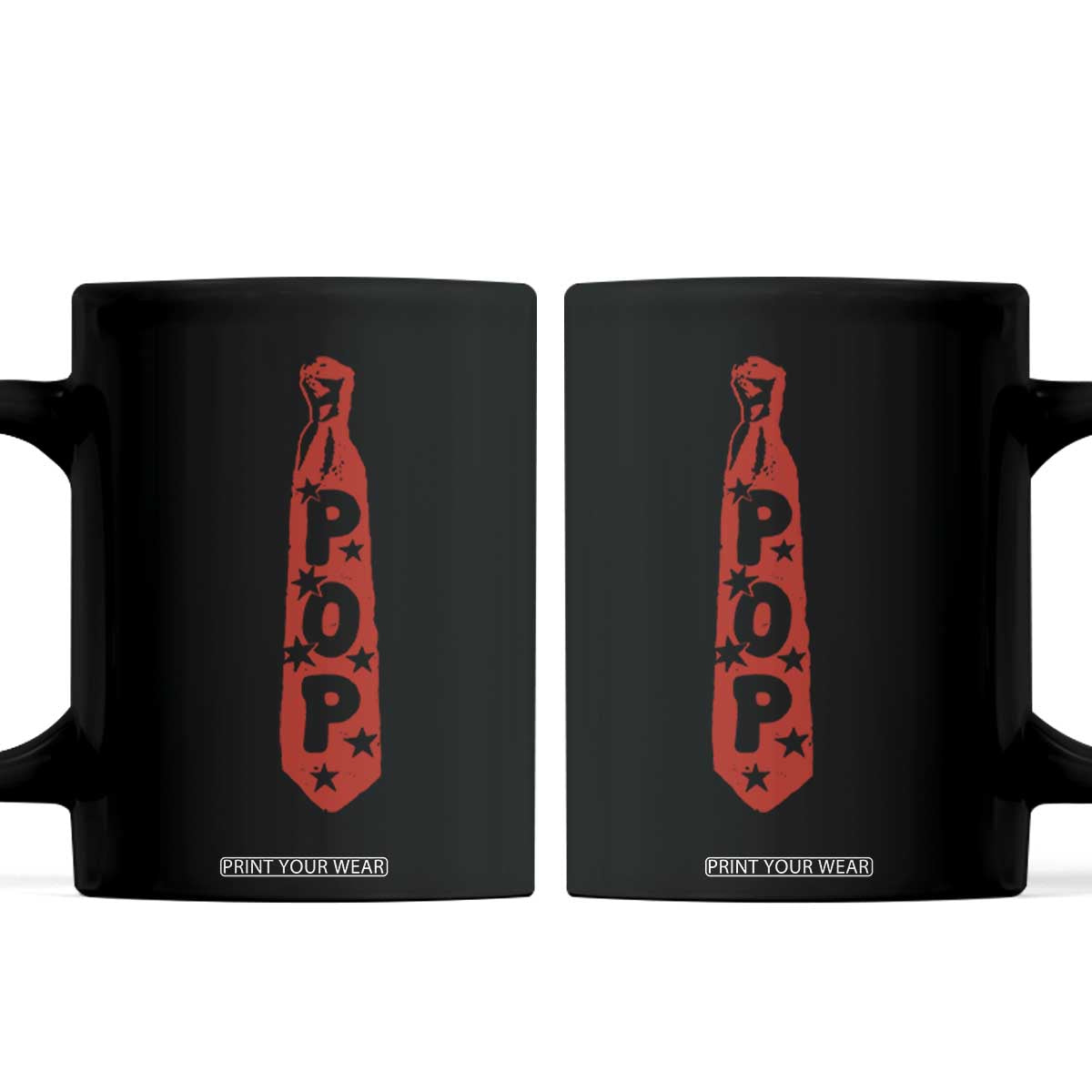 Pop Tie Star Dad Music Lover Fathers Day Coffee Mug TS11 Black Print Your Wear