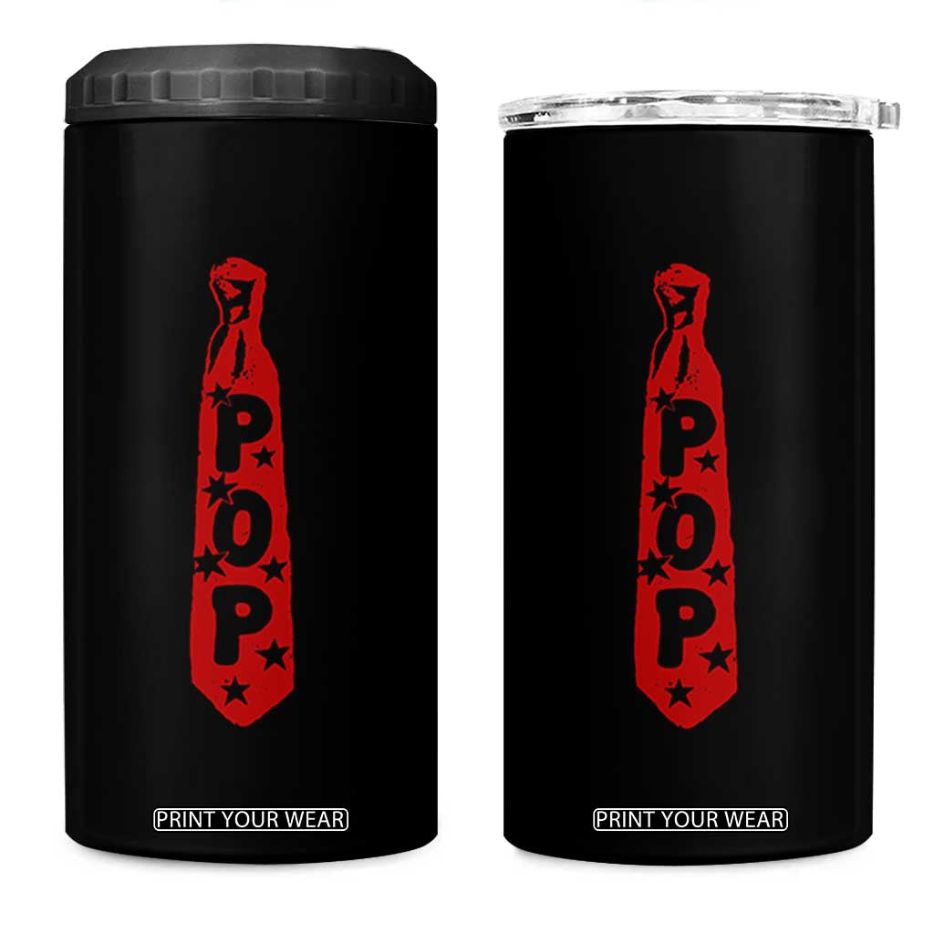 Pop Tie Star Dad Music Lover Fathers Day 4 in 1 Can Cooler Tumbler TS11 One Size: 16 oz Black Print Your Wear
