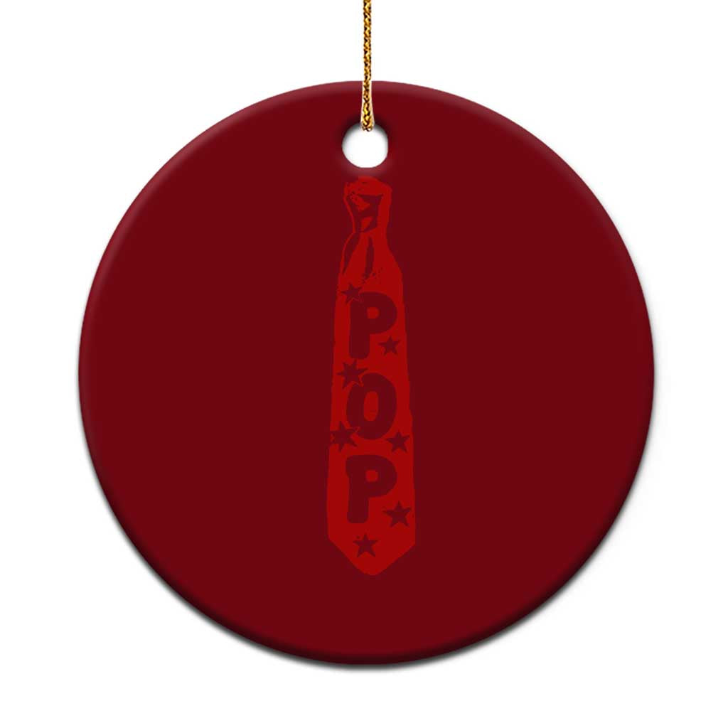 Pop Tie Star Dad Music Lover Fathers Day Ceramic Ornament TS11 1pc Red Print Your Wear