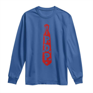 Pop Tie Star Dad Music Lover Fathers Day Long Sleeve Shirt TS11 Royal Blue Print Your Wear