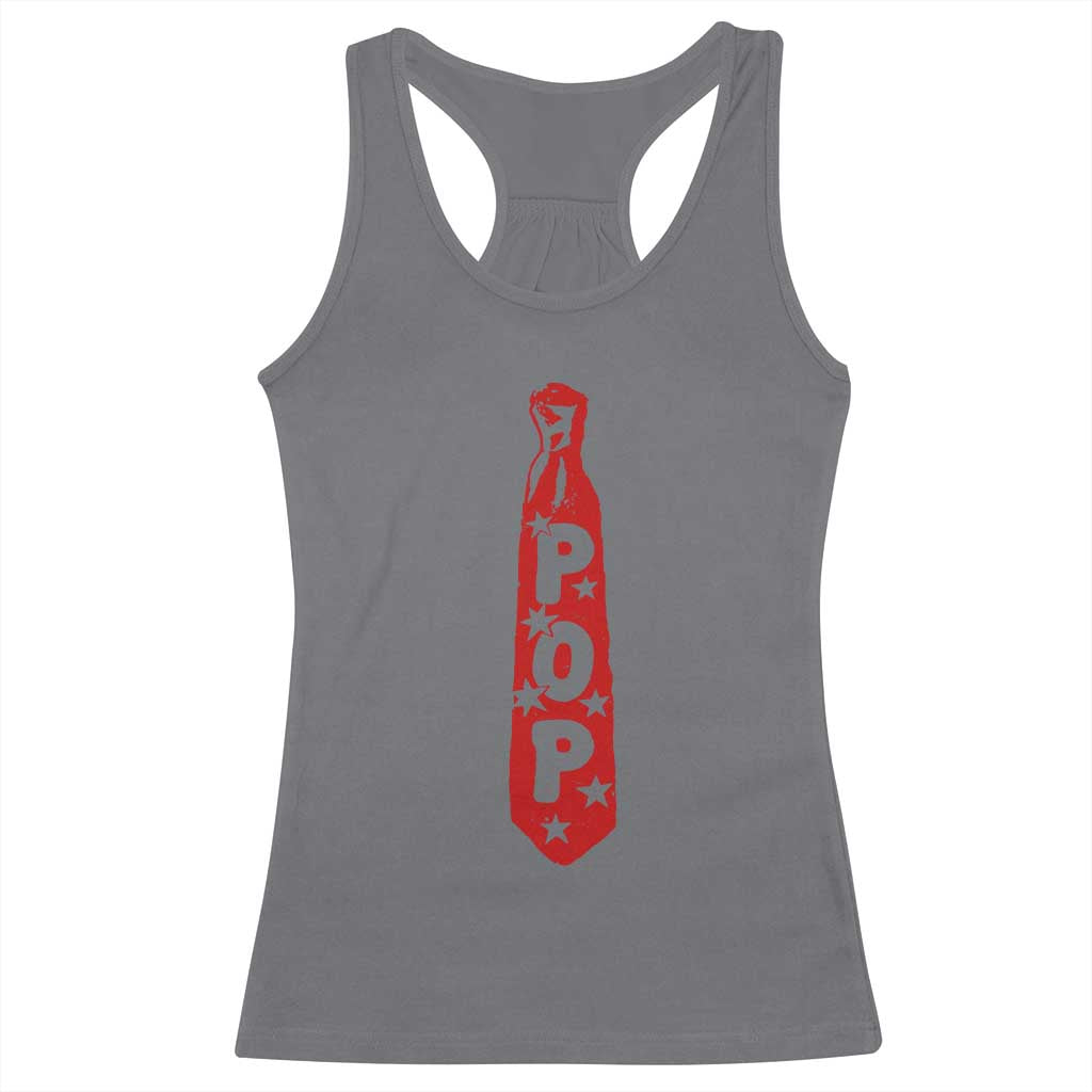 Pop Tie Star Dad Music Lover Fathers Day Racerback Tank Top TS11 Charcoal Print Your Wear
