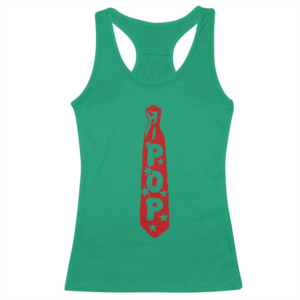 Pop Tie Star Dad Music Lover Fathers Day Racerback Tank Top TS11 Irish Green Print Your Wear