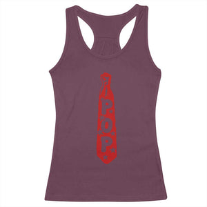 Pop Tie Star Dad Music Lover Fathers Day Racerback Tank Top TS11 Maroon Print Your Wear