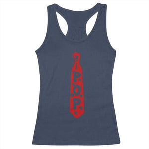 Pop Tie Star Dad Music Lover Fathers Day Racerback Tank Top TS11 Navy Print Your Wear