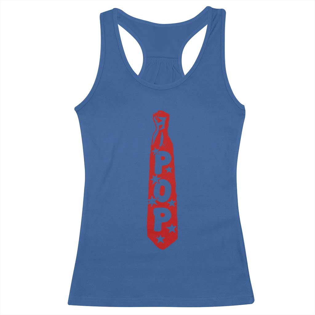 Pop Tie Star Dad Music Lover Fathers Day Racerback Tank Top TS11 Royal Blue Print Your Wear