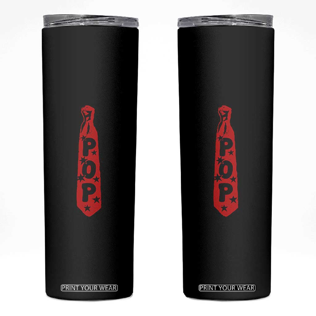Pop Tie Star Dad Music Lover Fathers Day Skinny Tumbler TS11 Black Print Your Wear