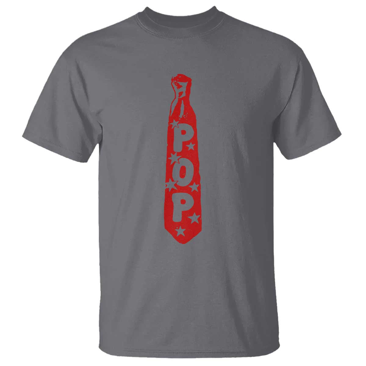 Pop Tie Star Dad Music Lover Fathers Day T Shirt TS11 Charcoal Print Your Wear