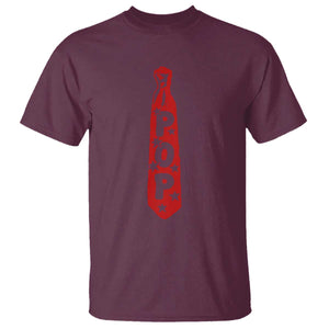 Pop Tie Star Dad Music Lover Fathers Day T Shirt TS11 Maroon Print Your Wear