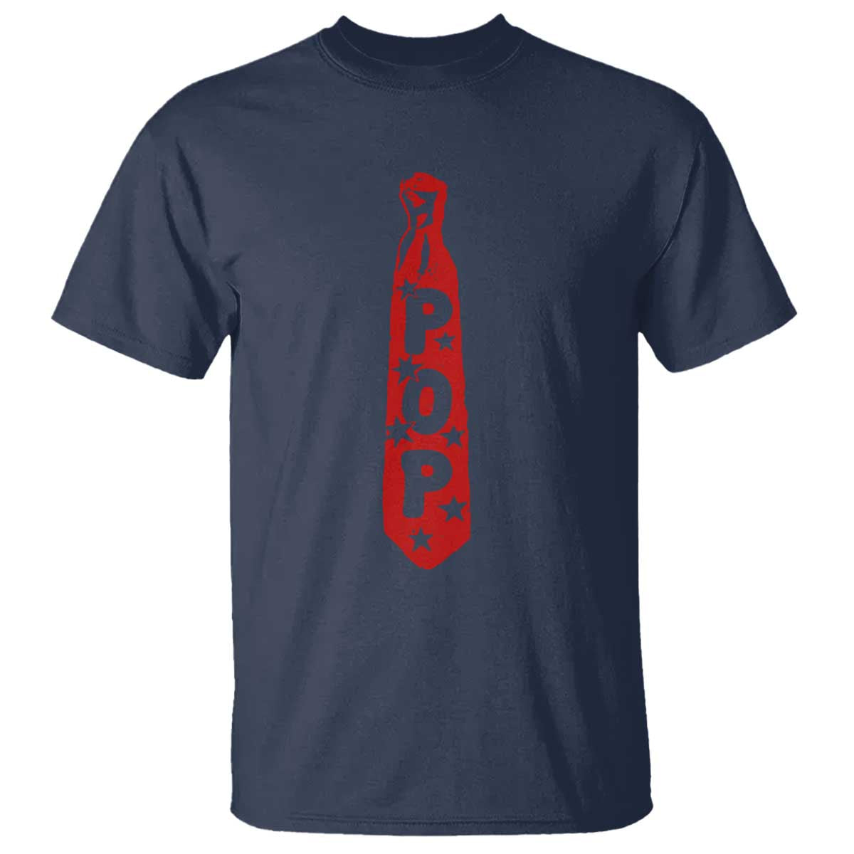 Pop Tie Star Dad Music Lover Fathers Day T Shirt TS11 Navy Print Your Wear