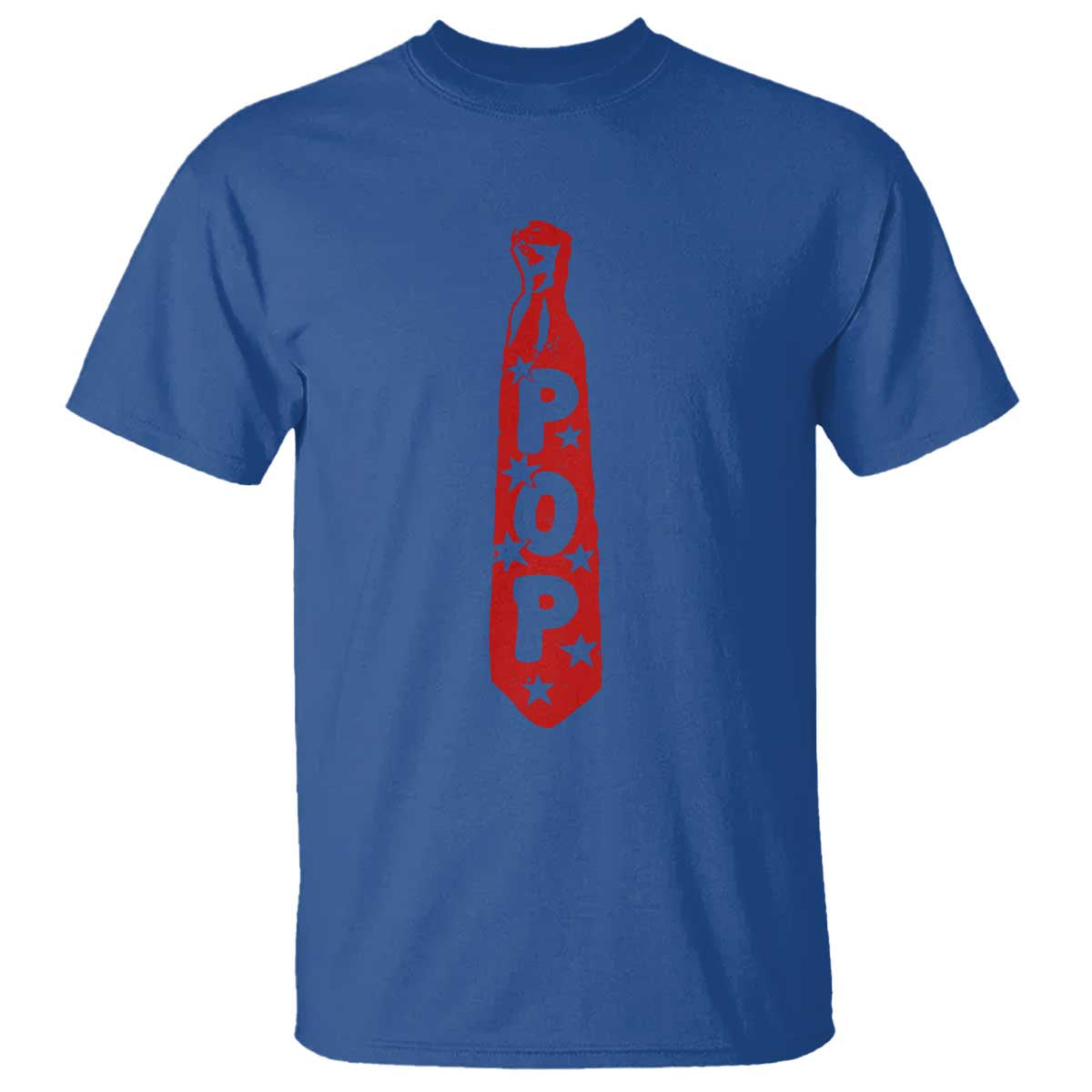 Pop Tie Star Dad Music Lover Fathers Day T Shirt TS11 Royal Blue Print Your Wear