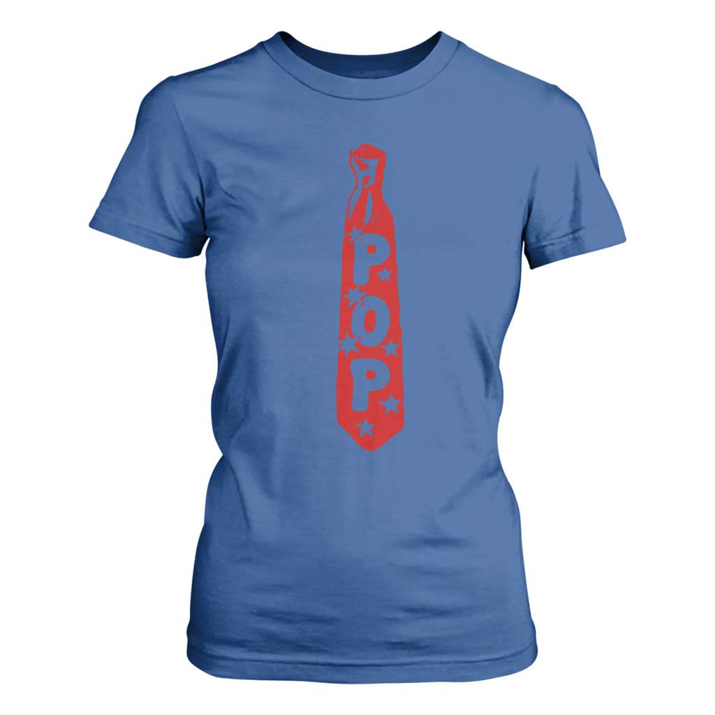 Pop Tie Star Dad Music Lover Fathers Day T Shirt For Women TS11 Royal Blue Print Your Wear