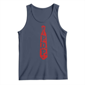 Pop Tie Star Dad Music Lover Fathers Day Tank Top TS11 Navy Print Your Wear