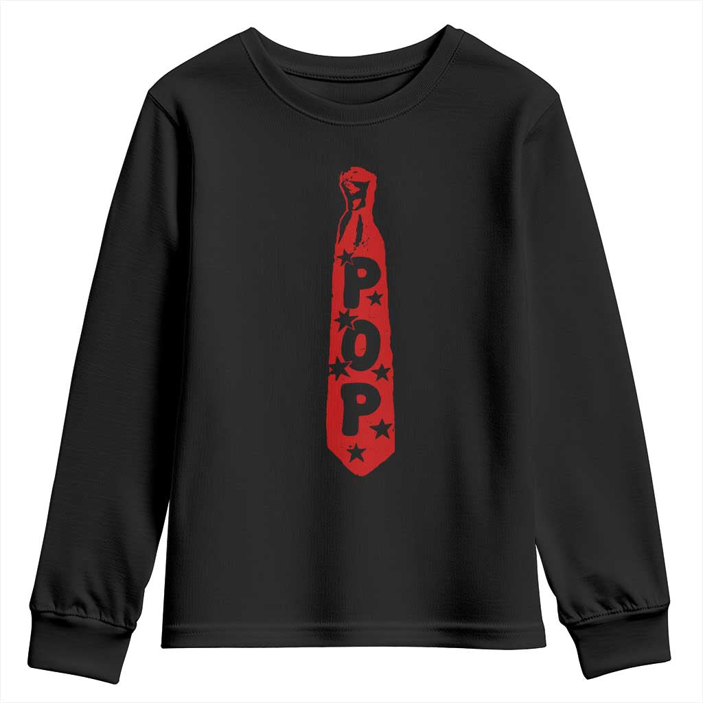 Pop Tie Star Dad Music Lover Fathers Day Youth Sweatshirt TS11 Black Print Your Wear