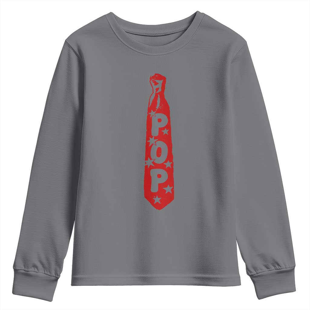 Pop Tie Star Dad Music Lover Fathers Day Youth Sweatshirt TS11 Charcoal Print Your Wear
