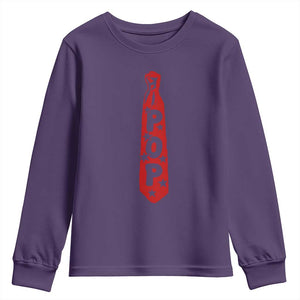 Pop Tie Star Dad Music Lover Fathers Day Youth Sweatshirt TS11 Purple Print Your Wear