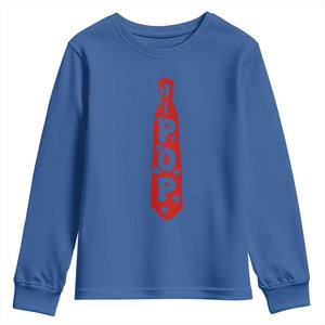 Pop Tie Star Dad Music Lover Fathers Day Youth Sweatshirt TS11 Royal Blue Print Your Wear